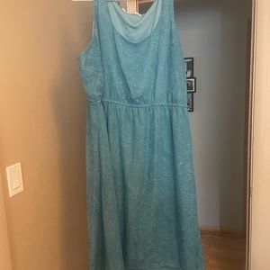 Blue paisley midi dress Maurice’s size 2